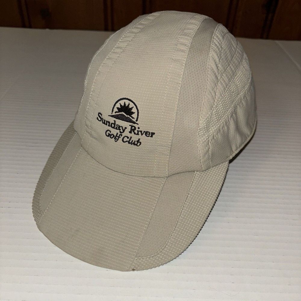 Sunday River Golf Club Maine Khaki‎ Adjustable Golf Hat Cycling Cap Imperial